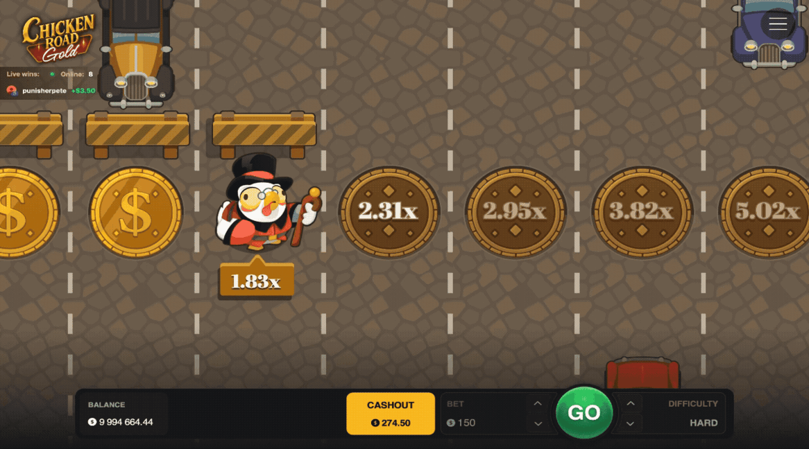 Chicken Road Gold gameplay